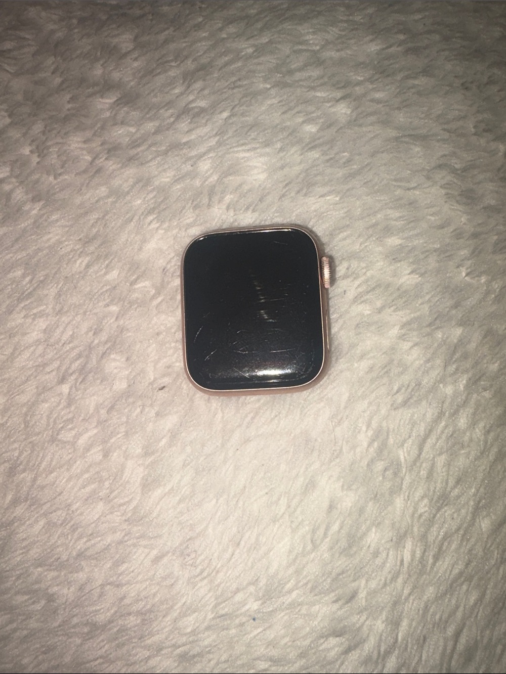 Apple Rose Gold Smartwatch Case with Black Screen
